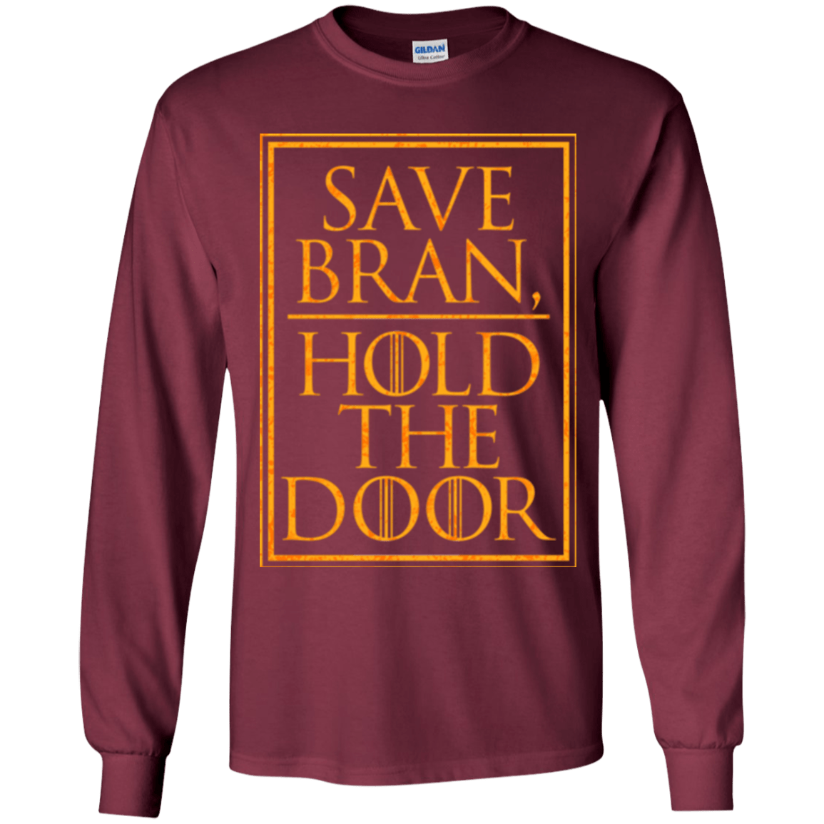 T-Shirts Maroon / YS Hold the Door Youth Long Sleeve T-Shirt