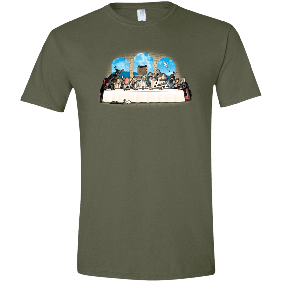 T-Shirts Military Green / S Holy Grail Dinner Men's Semi-Fitted Softstyle