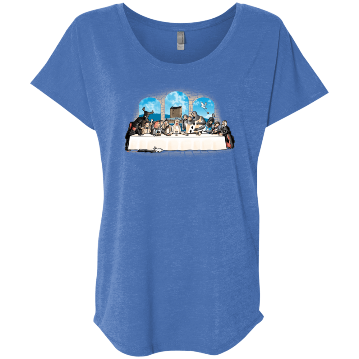 T-Shirts Vintage Royal / X-Small Holy Grail Dinner Triblend Dolman Sleeve