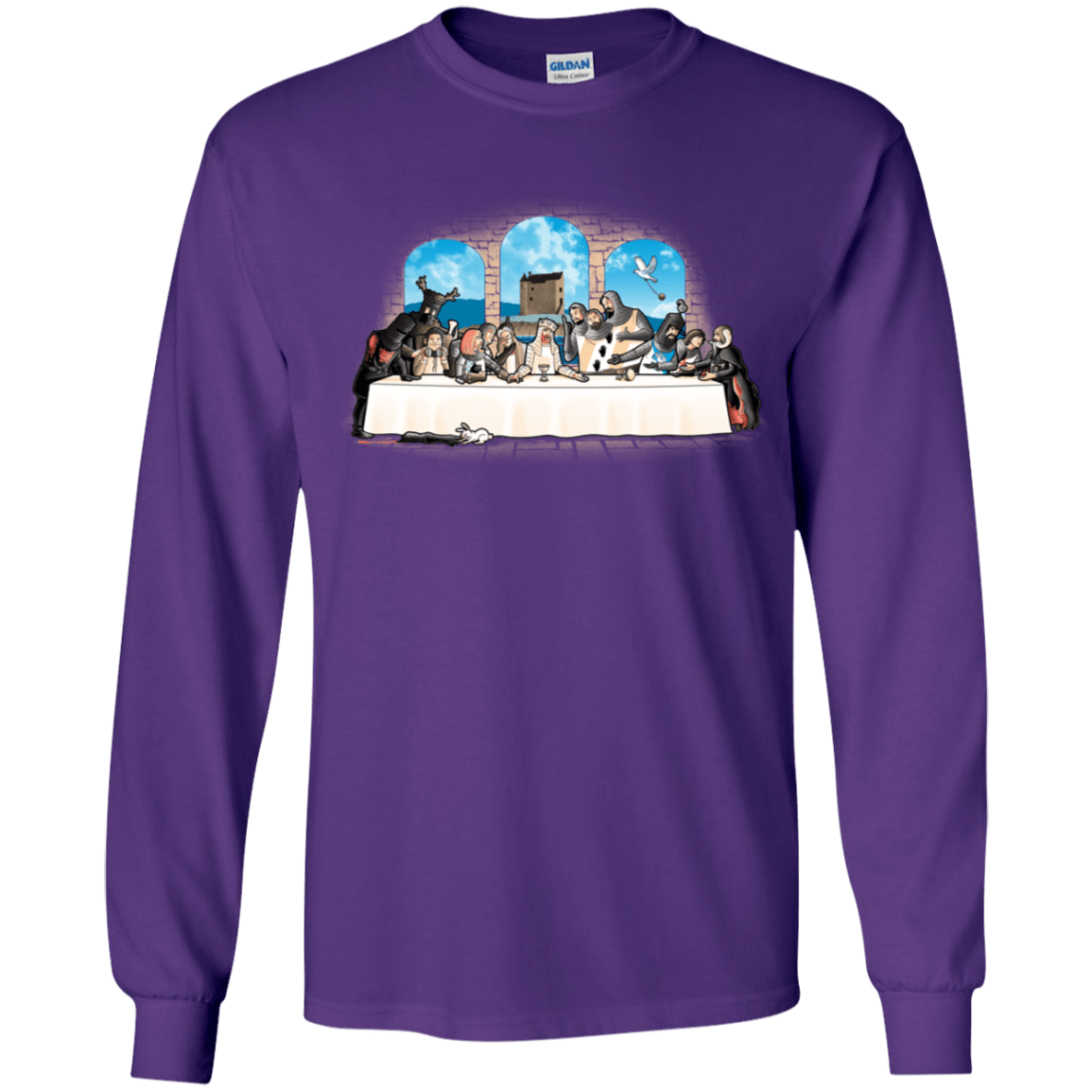 T-Shirts Purple / YS Holy Grail Dinner Youth Long Sleeve T-Shirt