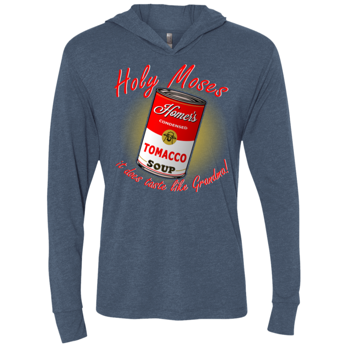 T-Shirts Indigo / X-Small Holy moses Triblend Long Sleeve Hoodie Tee