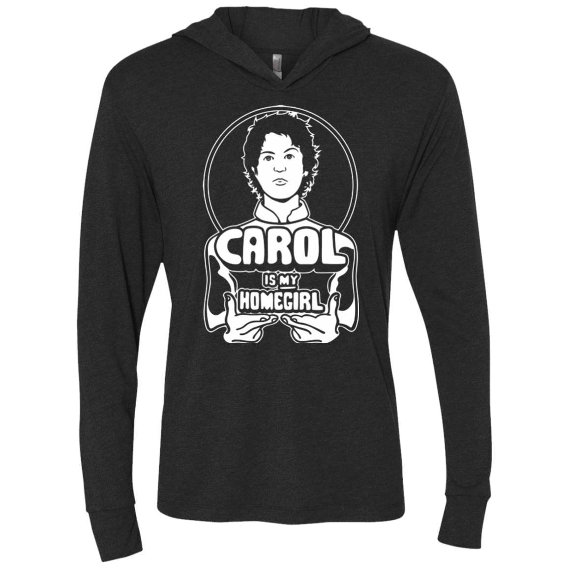 T-Shirts Vintage Black / X-Small Homegirl Carol Triblend Long Sleeve Hoodie Tee
