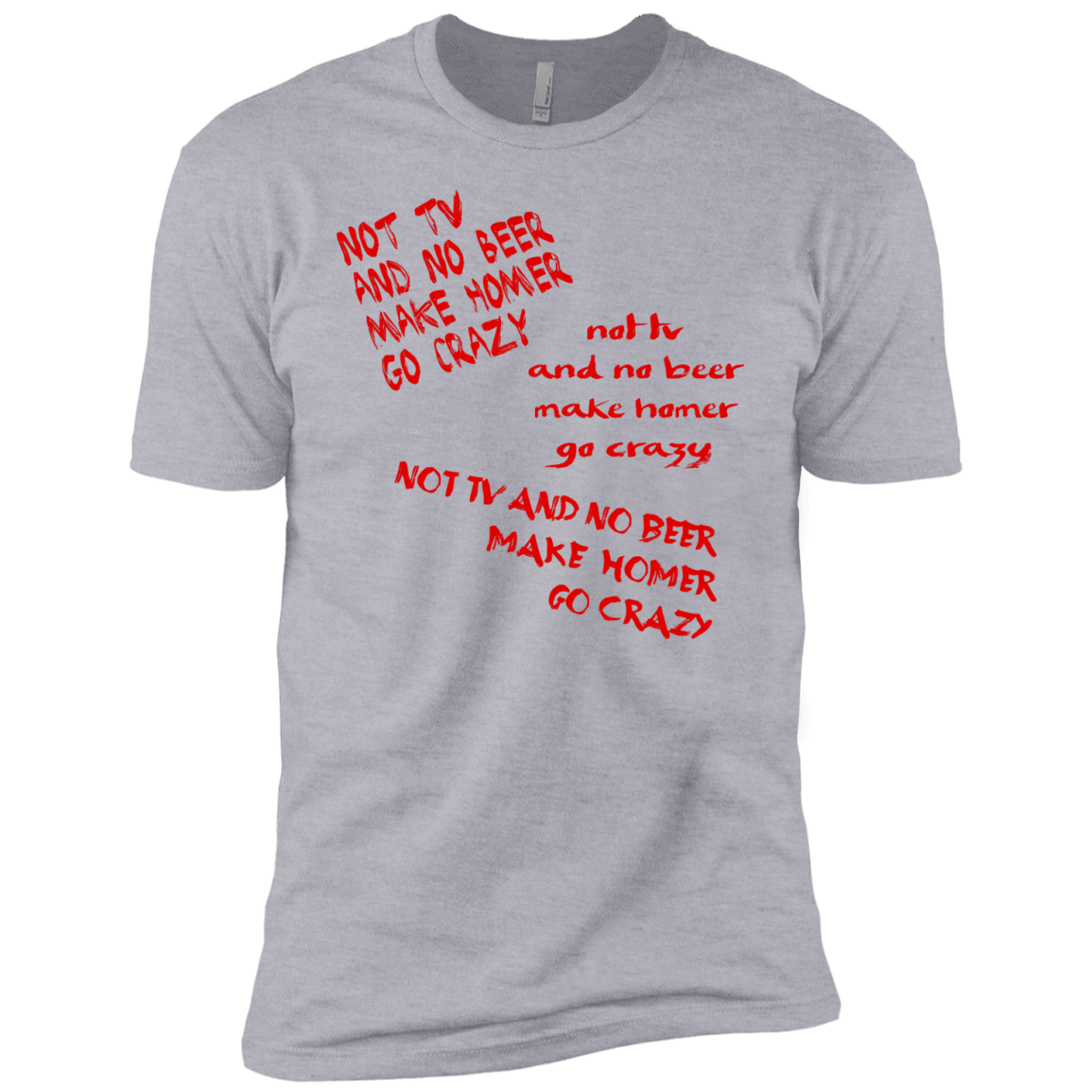 T-Shirts Heather Grey / YXS HOMER CRAZY Boys Premium T-Shirt