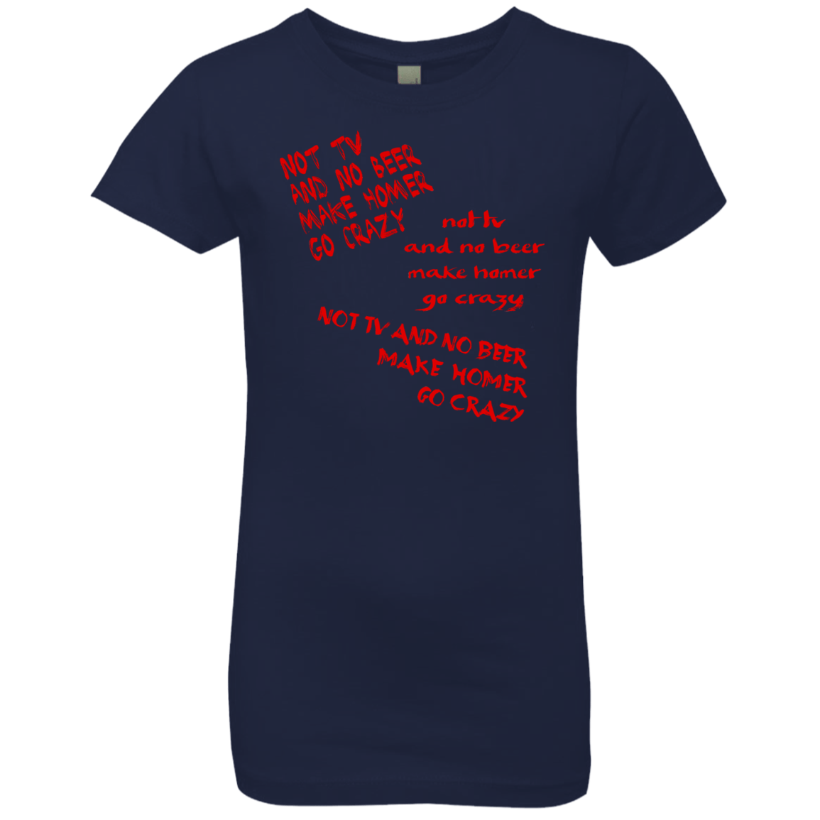 T-Shirts Midnight Navy / YXS HOMER CRAZY Girls Premium T-Shirt