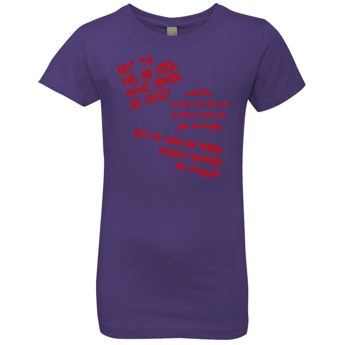 T-Shirts Purple Rush / YXS HOMER CRAZY Girls Premium T-Shirt