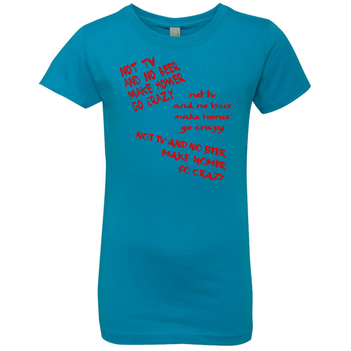 T-Shirts Turquoise / YXS HOMER CRAZY Girls Premium T-Shirt