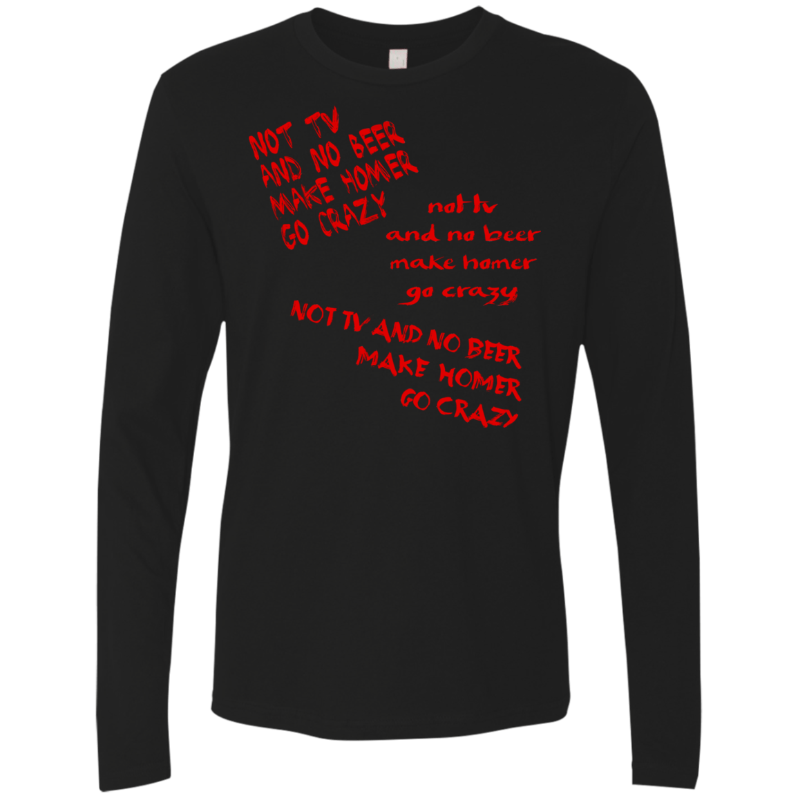 T-Shirts Black / S HOMER CRAZY Men's Premium Long Sleeve