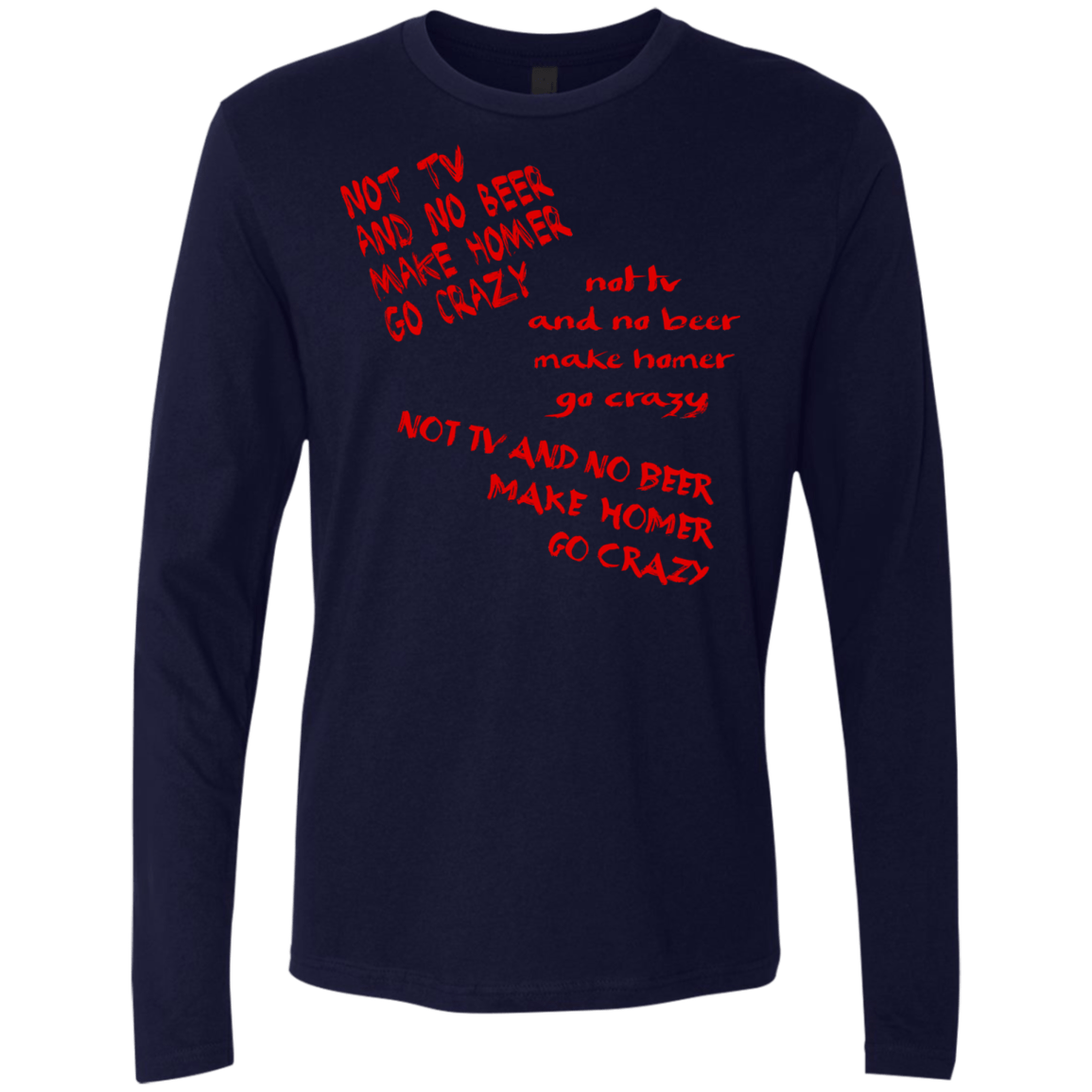 T-Shirts Midnight Navy / S HOMER CRAZY Men's Premium Long Sleeve