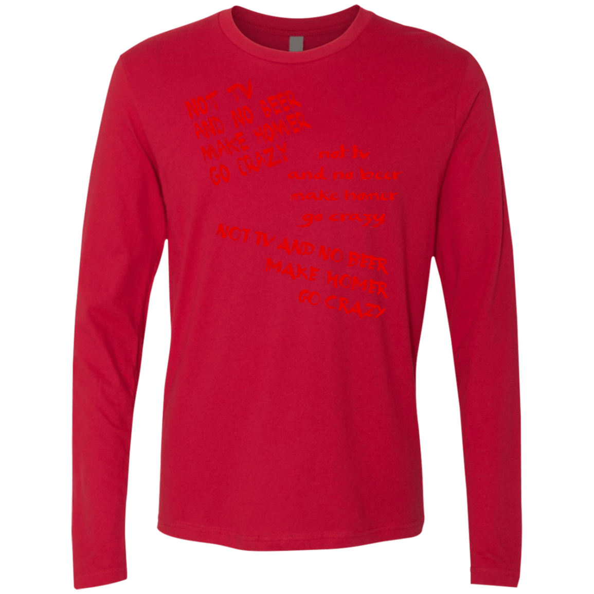 T-Shirts Red / S HOMER CRAZY Men's Premium Long Sleeve