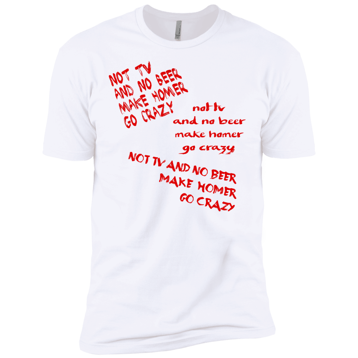 T-Shirts White / X-Small HOMER CRAZY Men's Premium T-Shirt