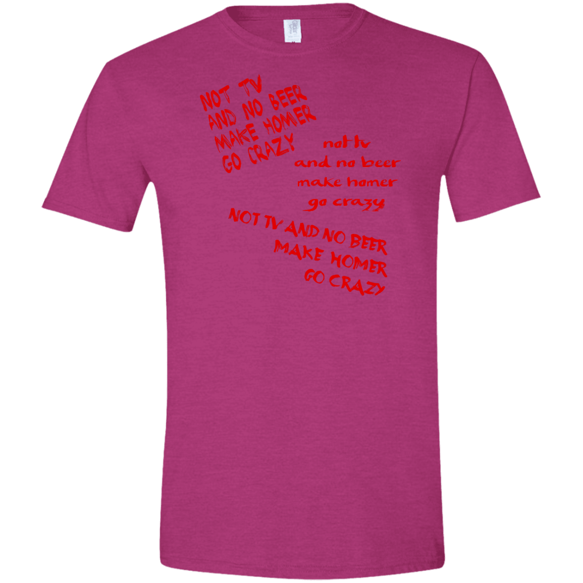 T-Shirts Antique Heliconia / S HOMER CRAZY Men's Semi-Fitted Softstyle