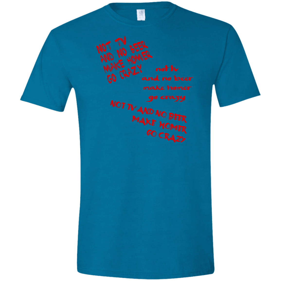 T-Shirts Antique Sapphire / S HOMER CRAZY Men's Semi-Fitted Softstyle