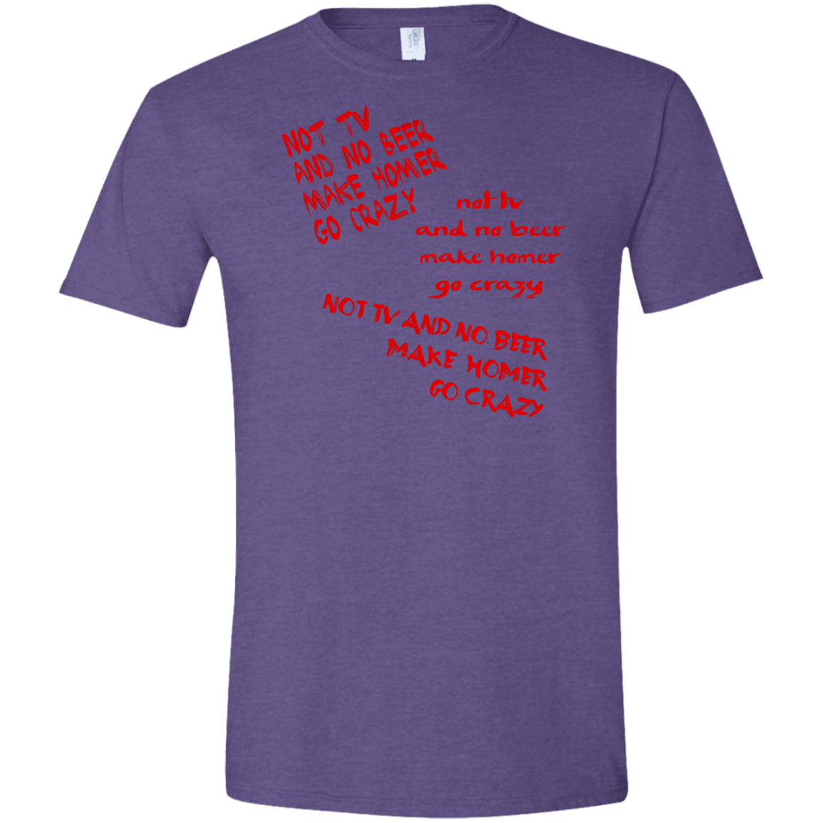 T-Shirts Heather Purple / S HOMER CRAZY Men's Semi-Fitted Softstyle