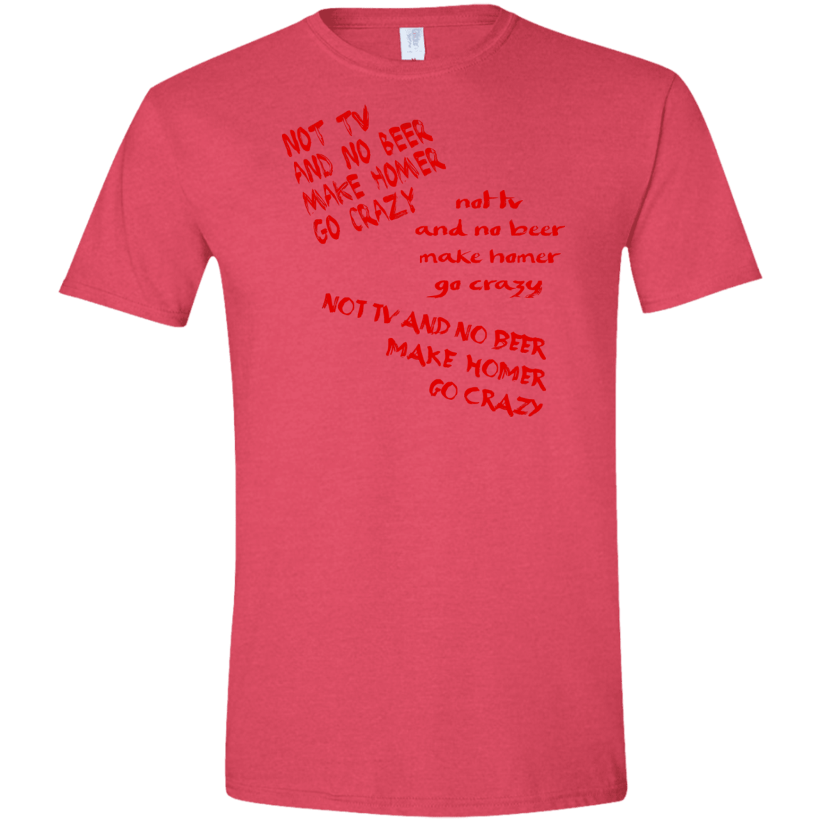 T-Shirts Heather Red / S HOMER CRAZY Men's Semi-Fitted Softstyle