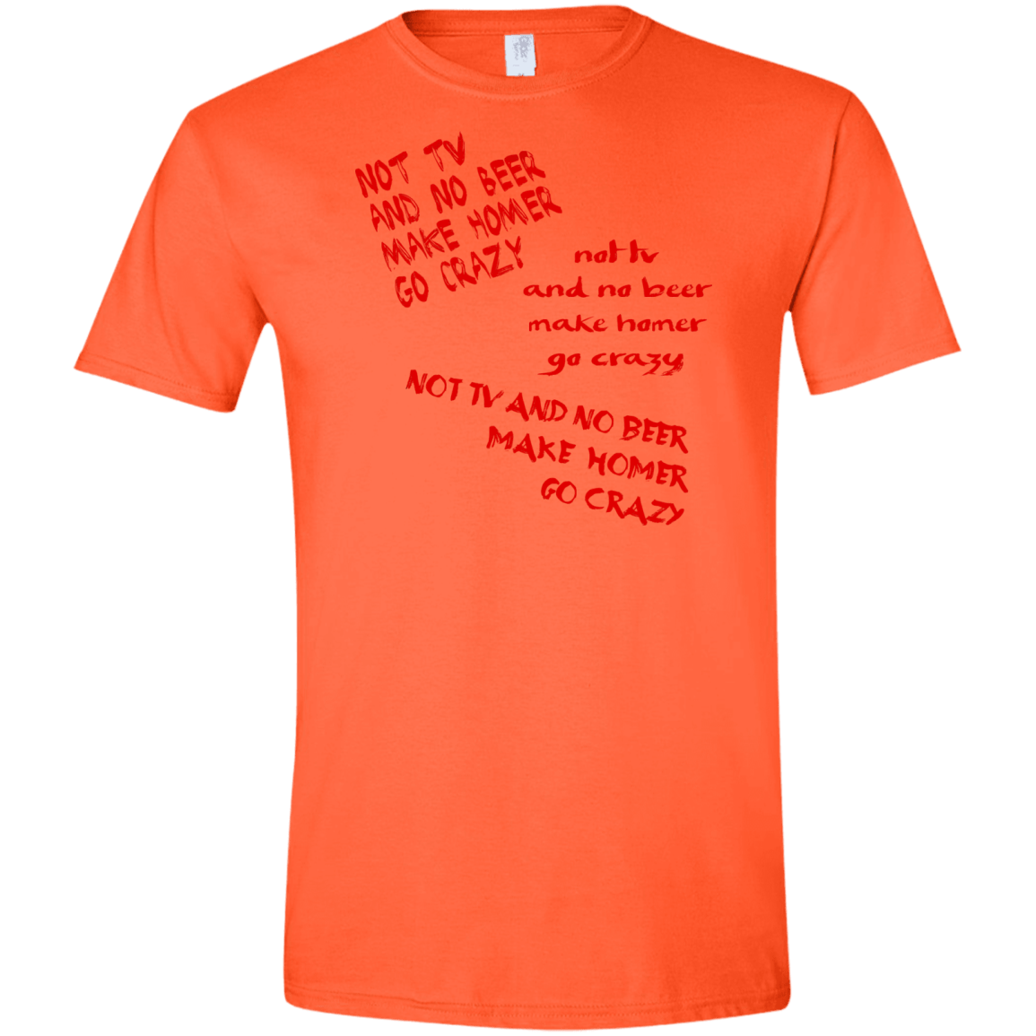 T-Shirts Orange / S HOMER CRAZY Men's Semi-Fitted Softstyle