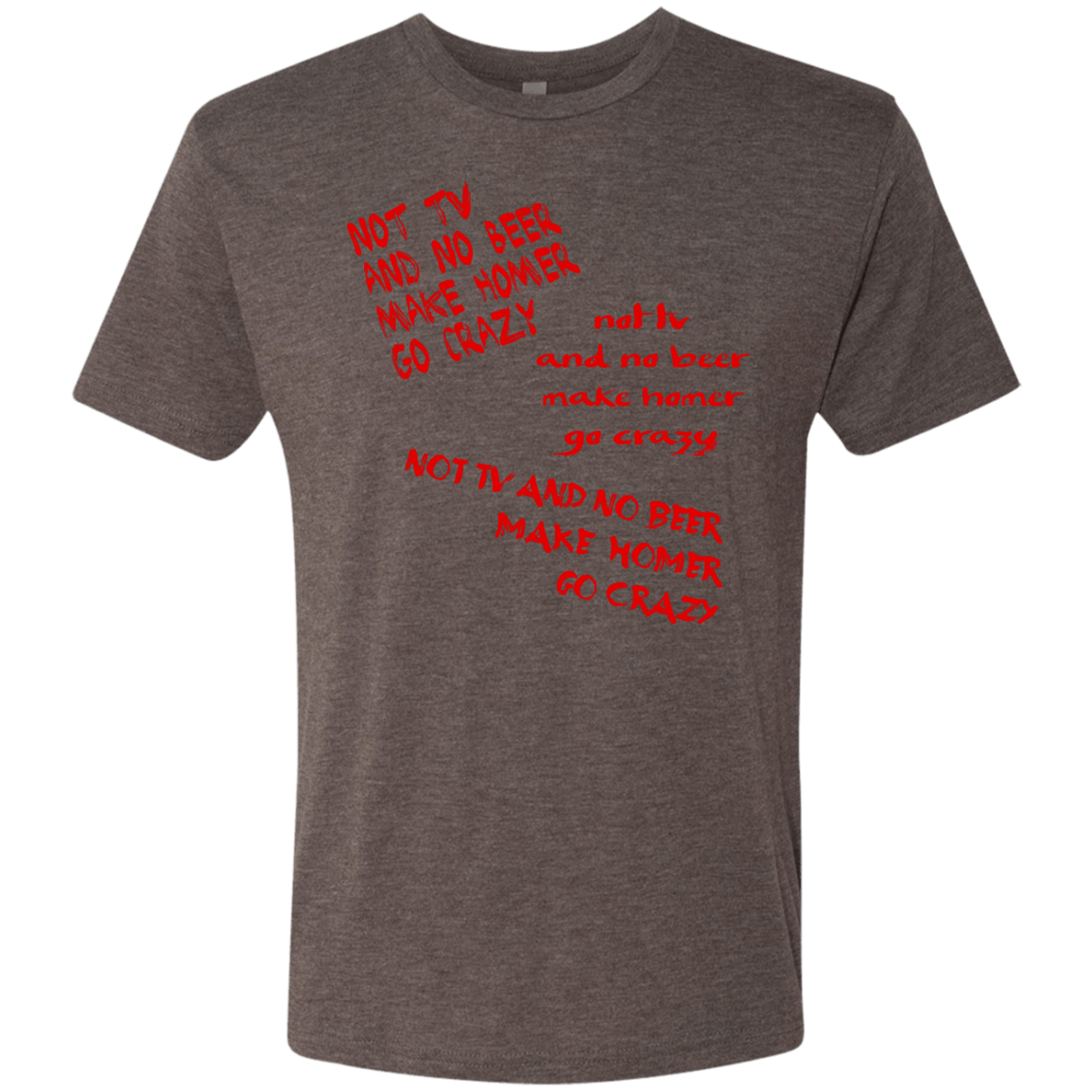 T-Shirts Macchiato / S HOMER CRAZY Men's Triblend T-Shirt