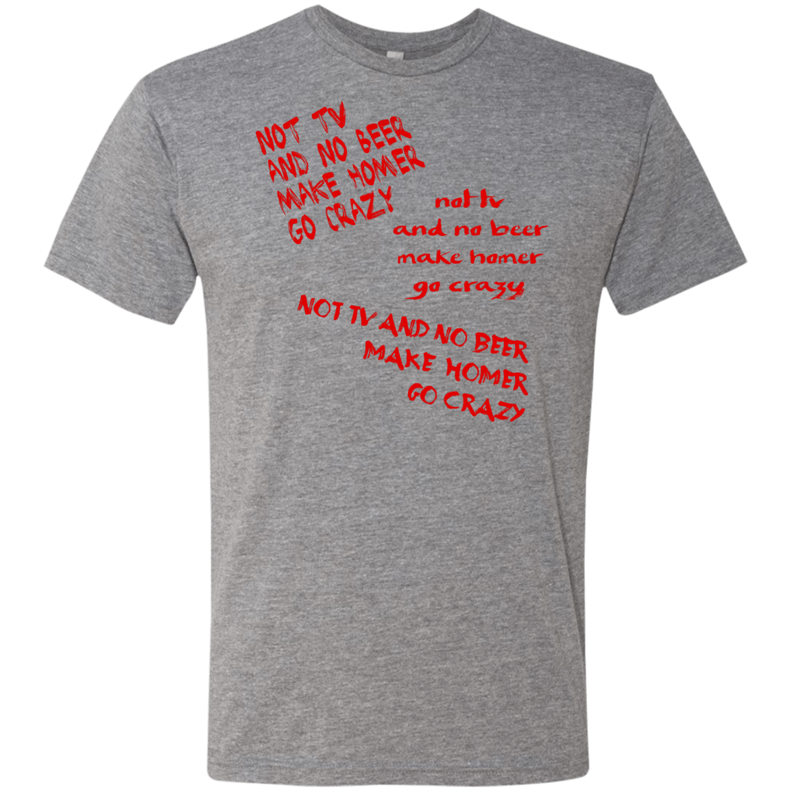 T-Shirts Premium Heather / S HOMER CRAZY Men's Triblend T-Shirt