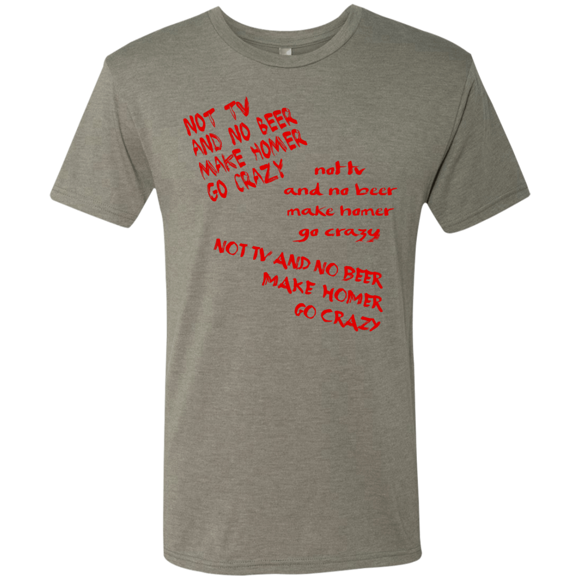 T-Shirts Venetian Grey / S HOMER CRAZY Men's Triblend T-Shirt