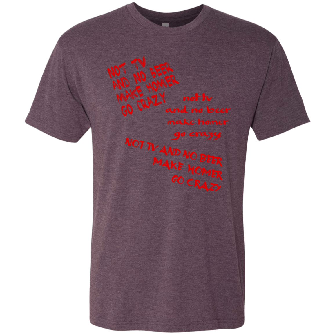 T-Shirts Vintage Purple / S HOMER CRAZY Men's Triblend T-Shirt