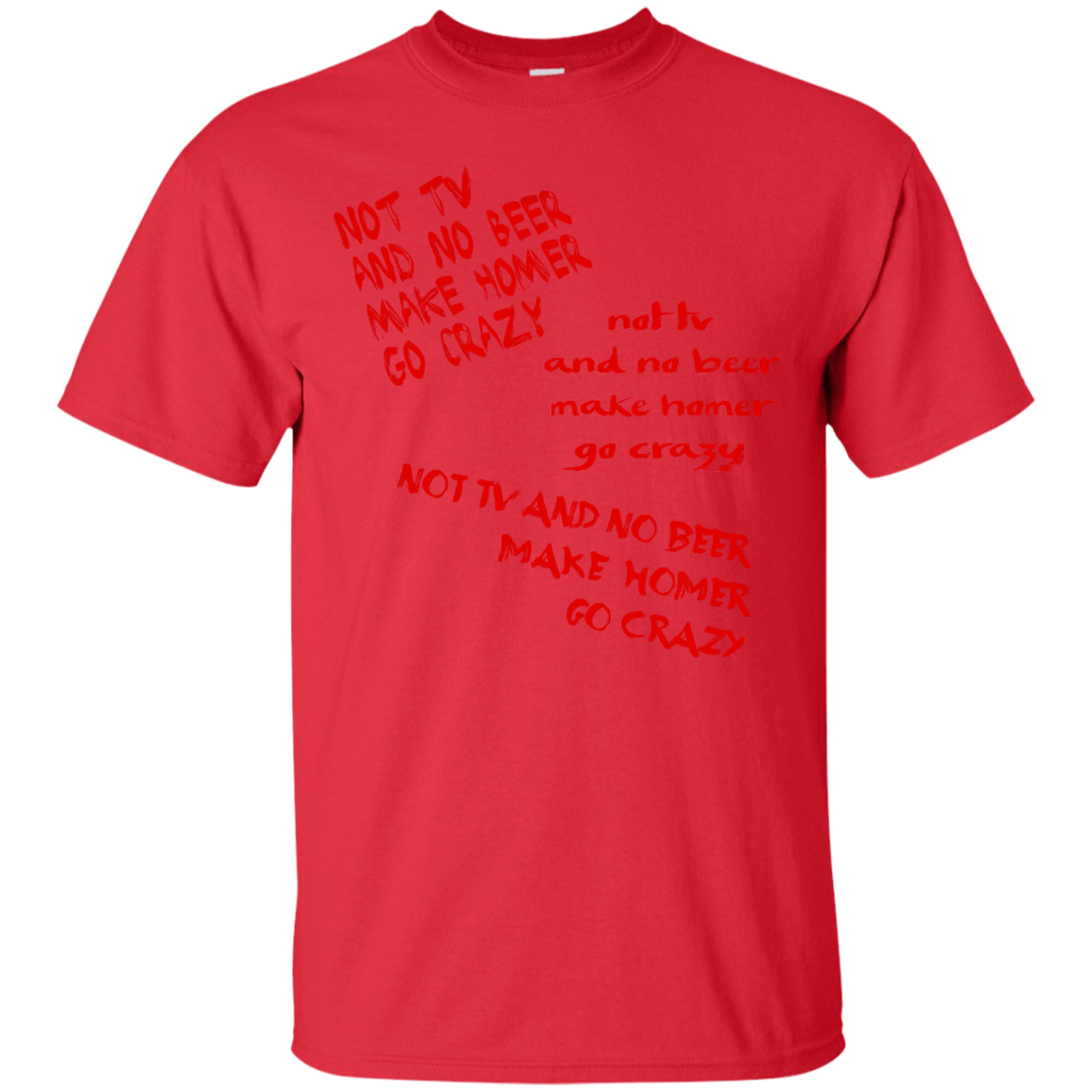 T-Shirts Red / S HOMER CRAZY T-Shirt