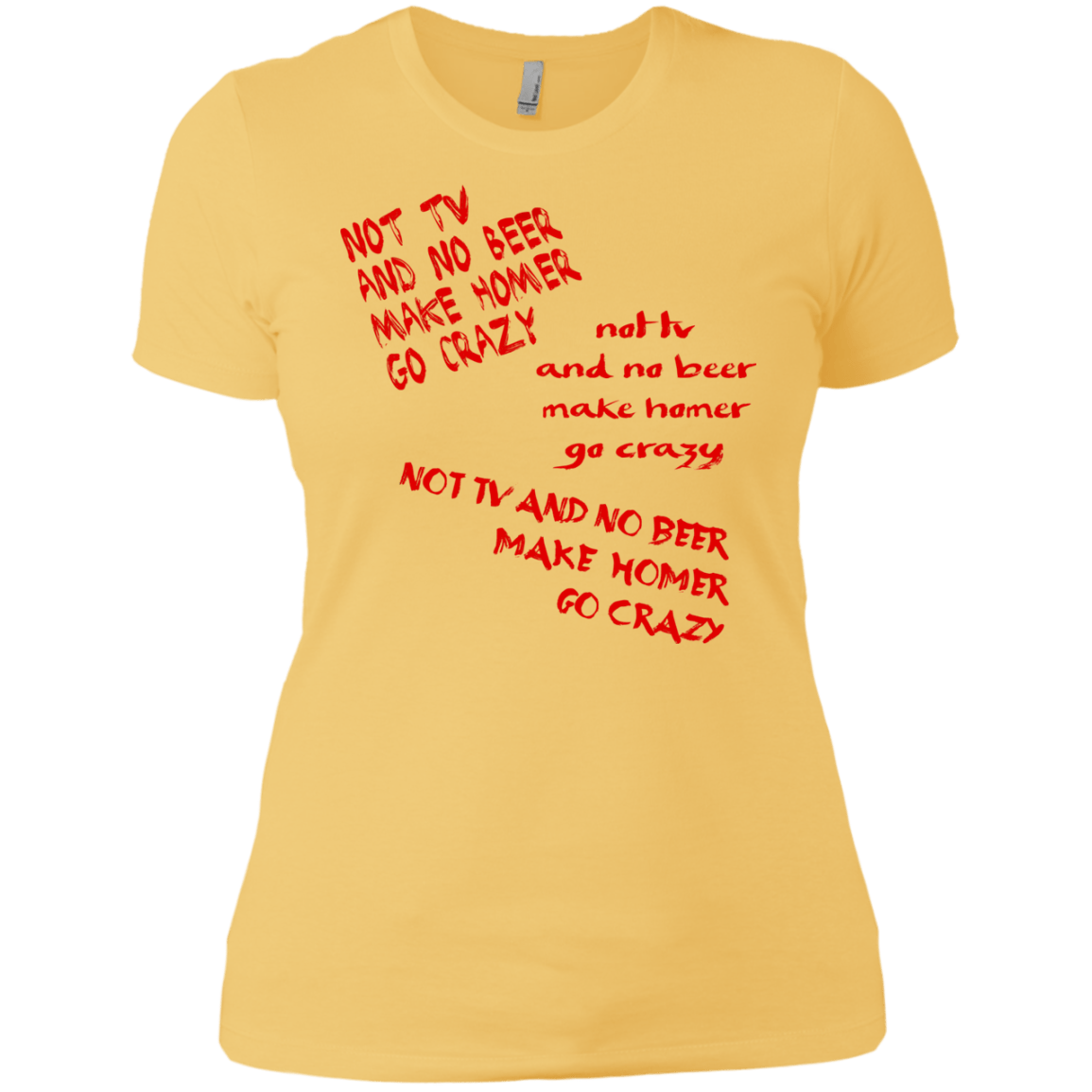 T-Shirts Banana Cream/ / X-Small HOMER CRAZY Women's Premium T-Shirt