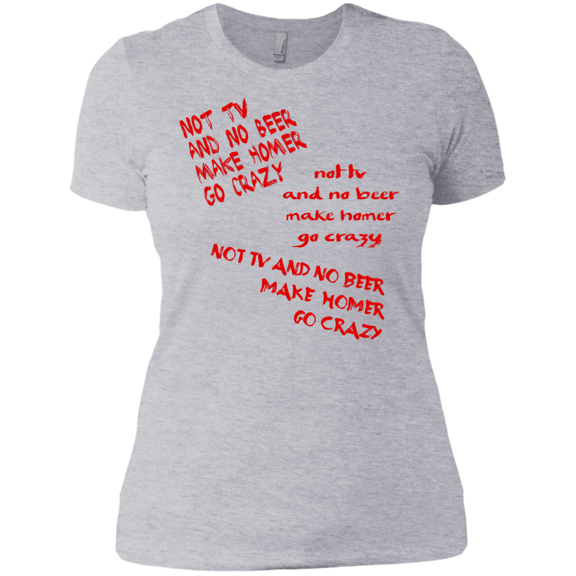 T-Shirts Heather Grey / X-Small HOMER CRAZY Women's Premium T-Shirt