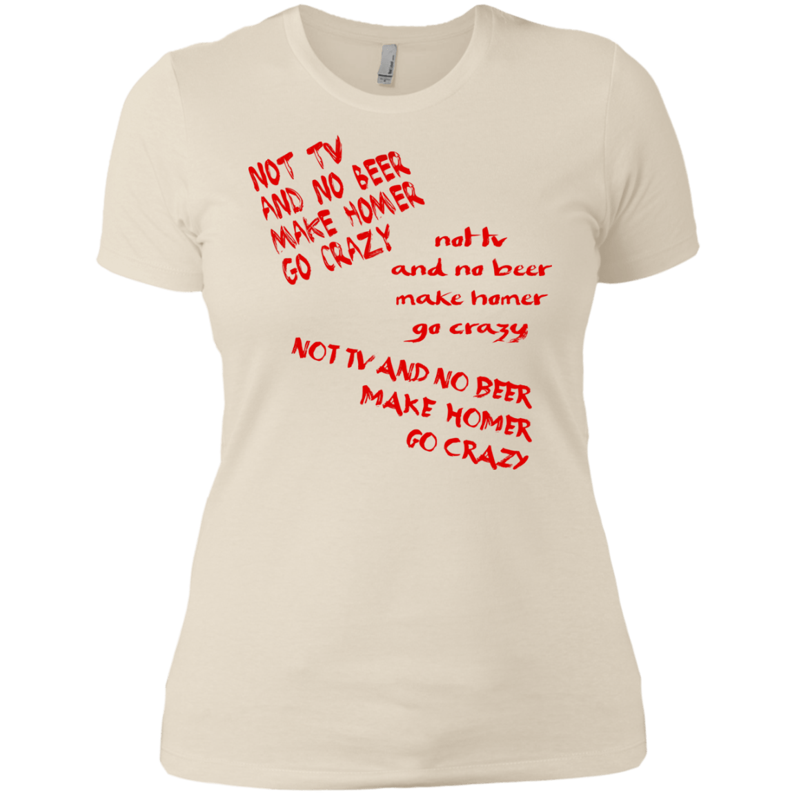 T-Shirts Ivory/ / X-Small HOMER CRAZY Women's Premium T-Shirt