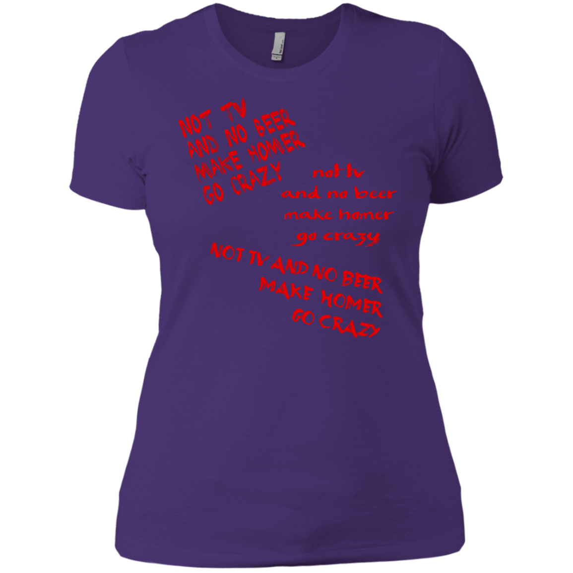 T-Shirts Purple Rush/ / X-Small HOMER CRAZY Women's Premium T-Shirt