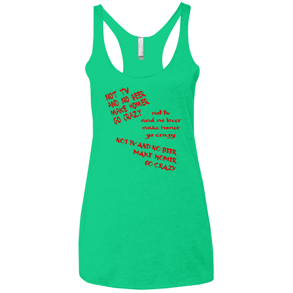 T-Shirts Envy / X-Small HOMER CRAZY Women's Triblend Racerback Tank