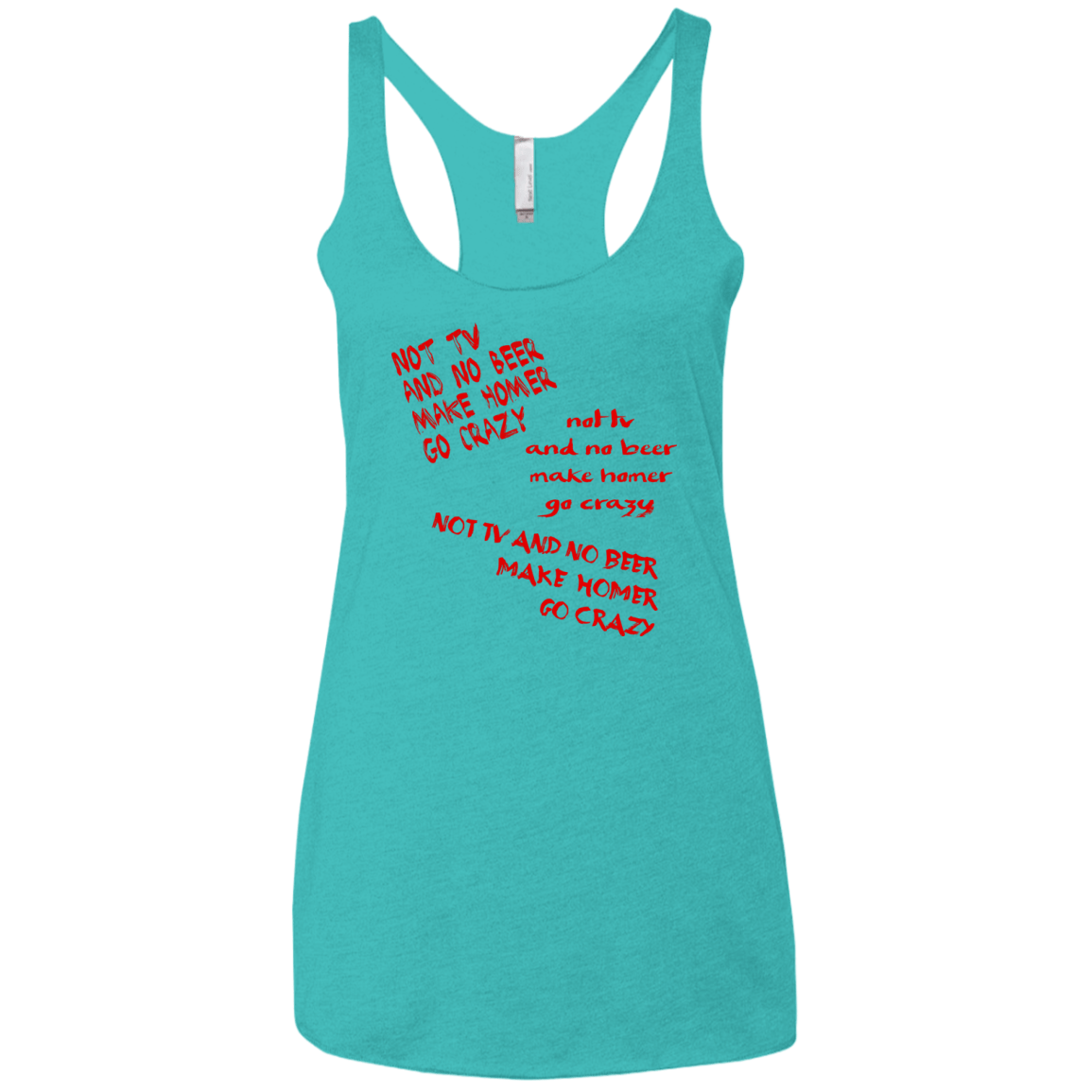 T-Shirts Tahiti Blue / X-Small HOMER CRAZY Women's Triblend Racerback Tank