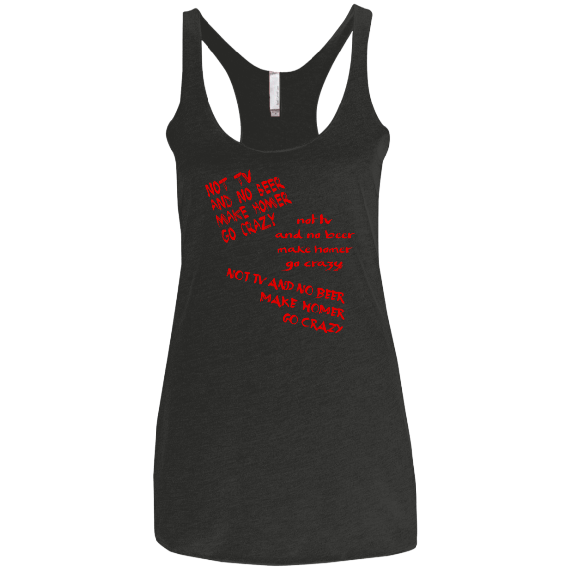 T-Shirts Vintage Black / X-Small HOMER CRAZY Women's Triblend Racerback Tank