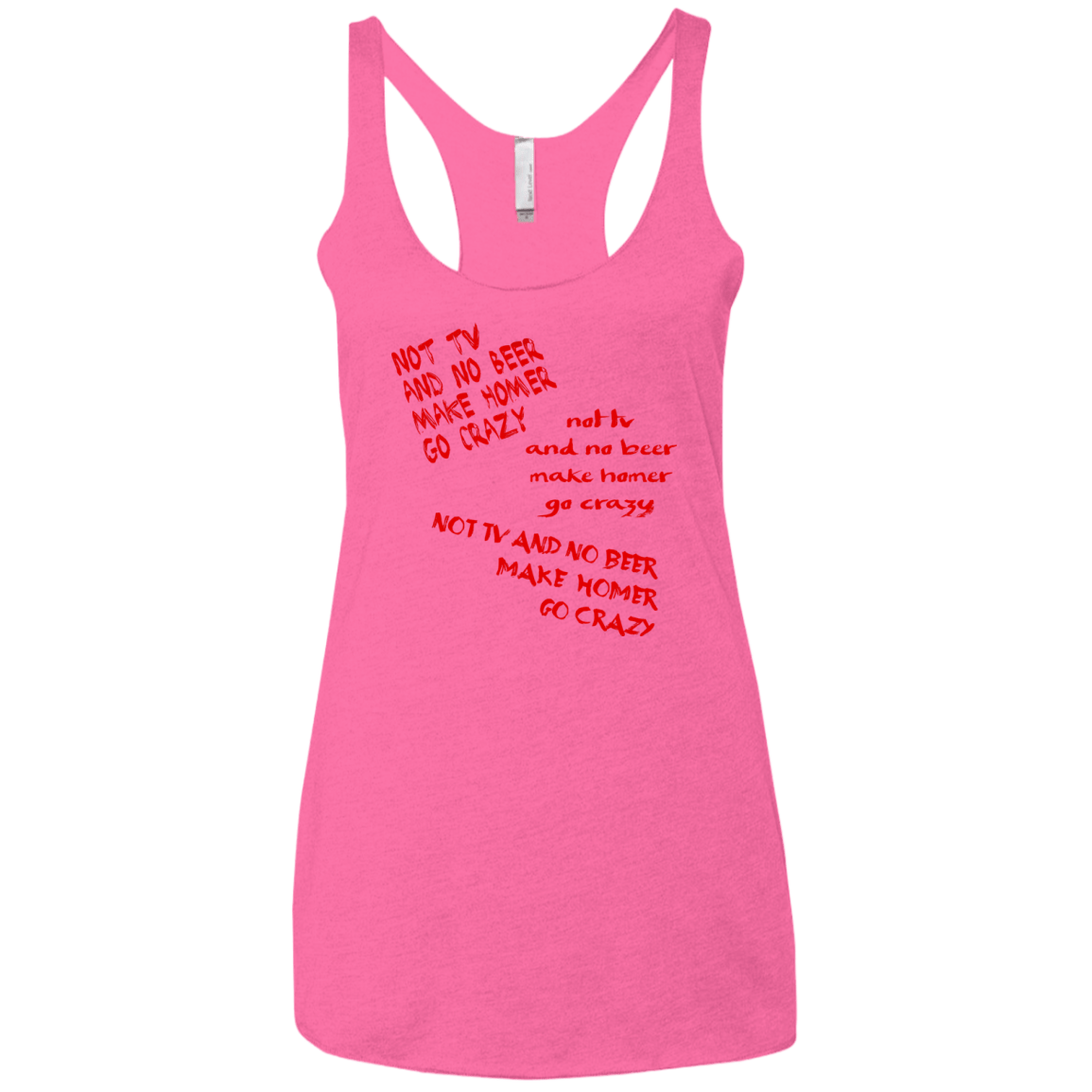 T-Shirts Vintage Pink / X-Small HOMER CRAZY Women's Triblend Racerback Tank
