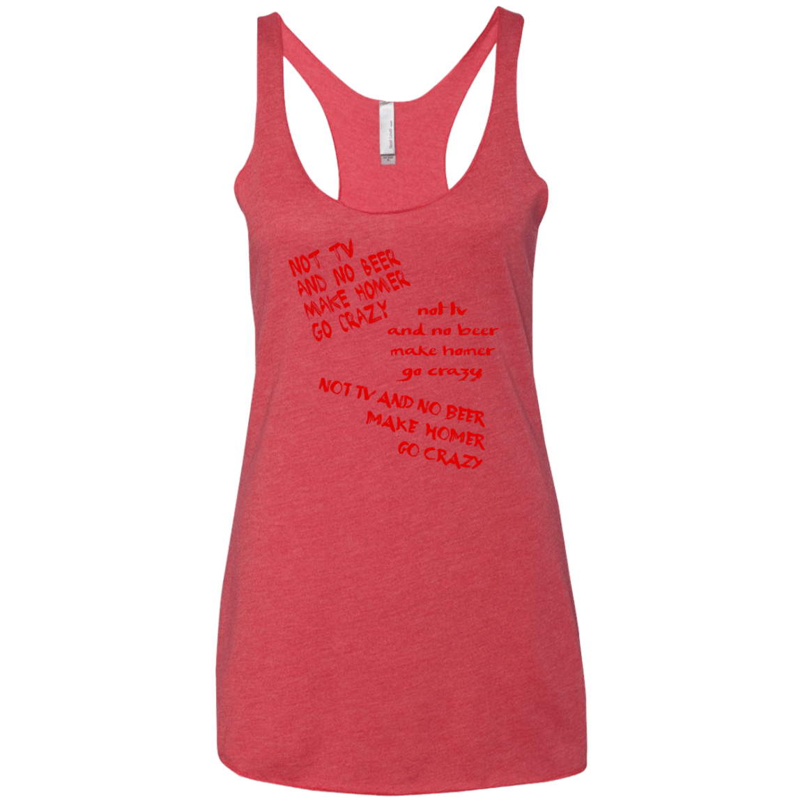 T-Shirts Vintage Red / X-Small HOMER CRAZY Women's Triblend Racerback Tank
