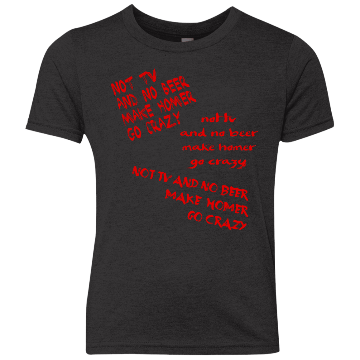 T-Shirts Vintage Black / YXS HOMER CRAZY Youth Triblend T-Shirt