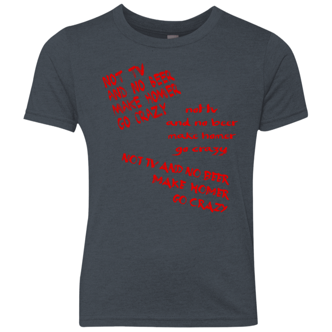 T-Shirts Vintage Navy / YXS HOMER CRAZY Youth Triblend T-Shirt