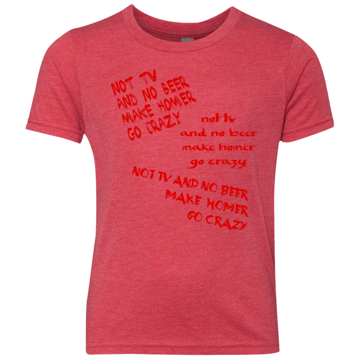 T-Shirts Vintage Red / YXS HOMER CRAZY Youth Triblend T-Shirt