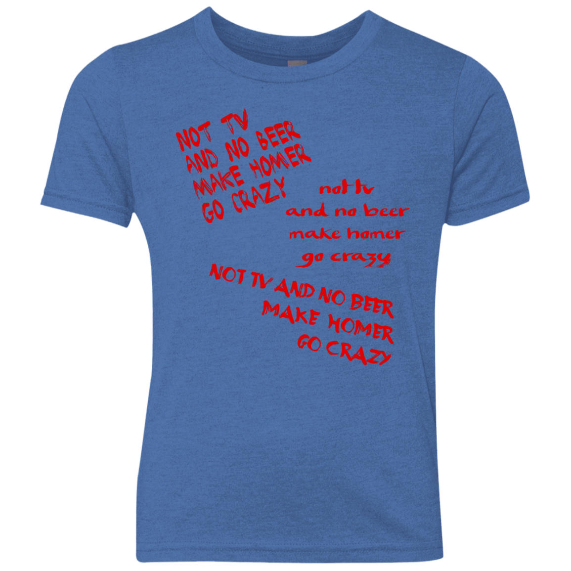 T-Shirts Vintage Royal / YXS HOMER CRAZY Youth Triblend T-Shirt