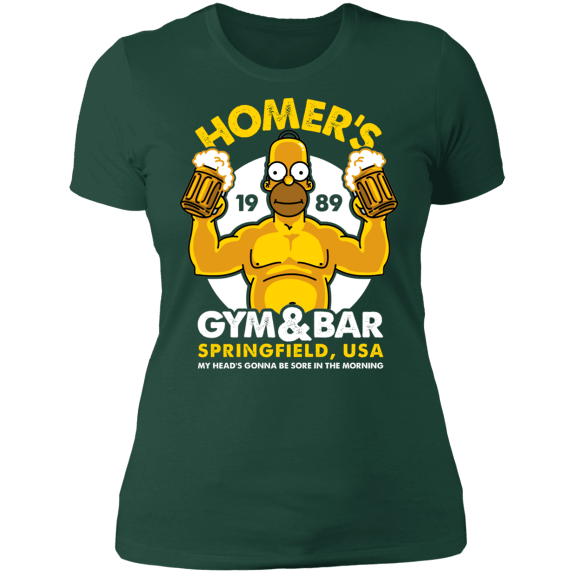 T-Shirts Forest Green / S Homer's Gym & Bar Women's Premium T-Shirt