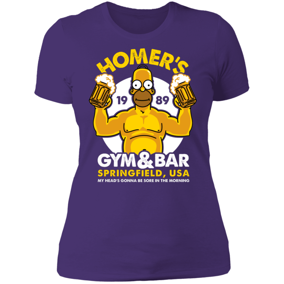 T-Shirts Purple Rush/ / S Homer's Gym & Bar Women's Premium T-Shirt