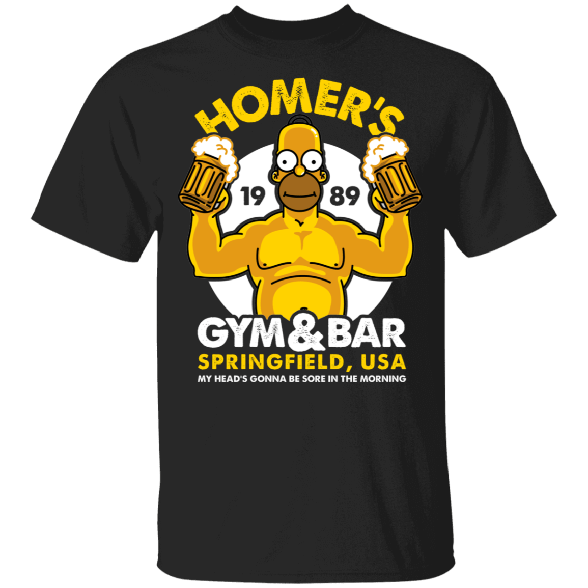 T-Shirts Black / YXS Homer's Gym & Bar Youth T-Shirt