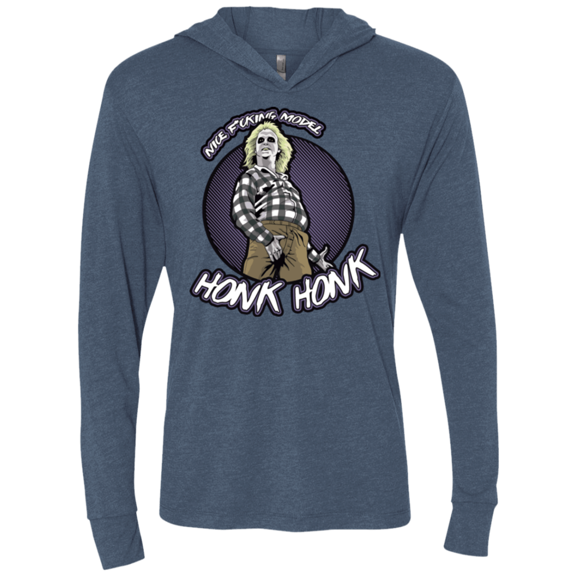 T-Shirts Indigo / X-Small Honk Honk Triblend Long Sleeve Hoodie Tee