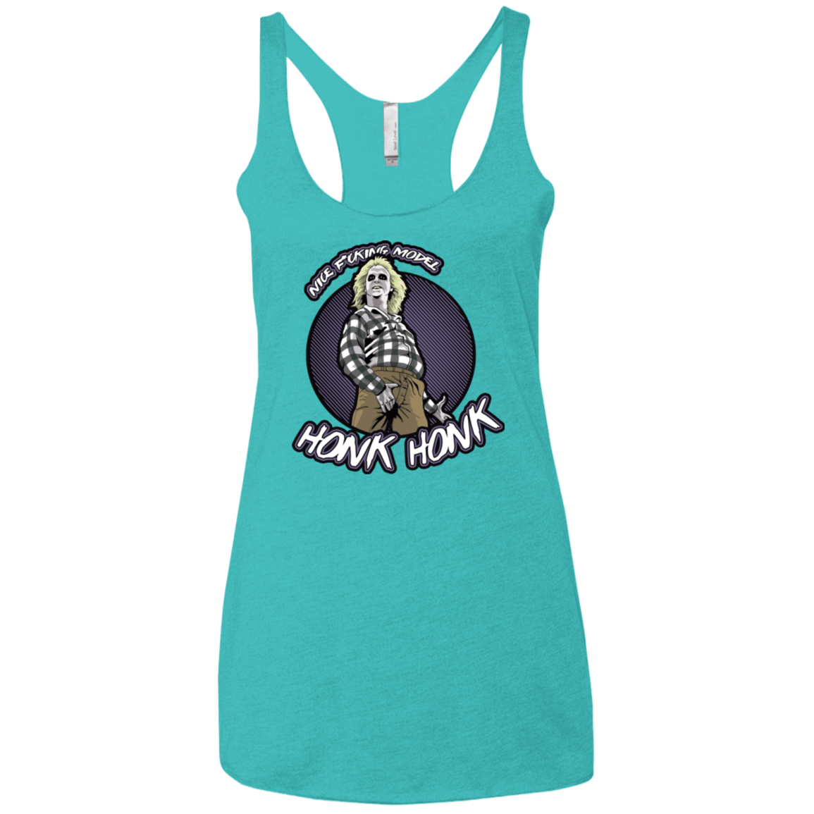 T-Shirts Tahiti Blue / X-Small Honk Honk Women's Triblend Racerback Tank