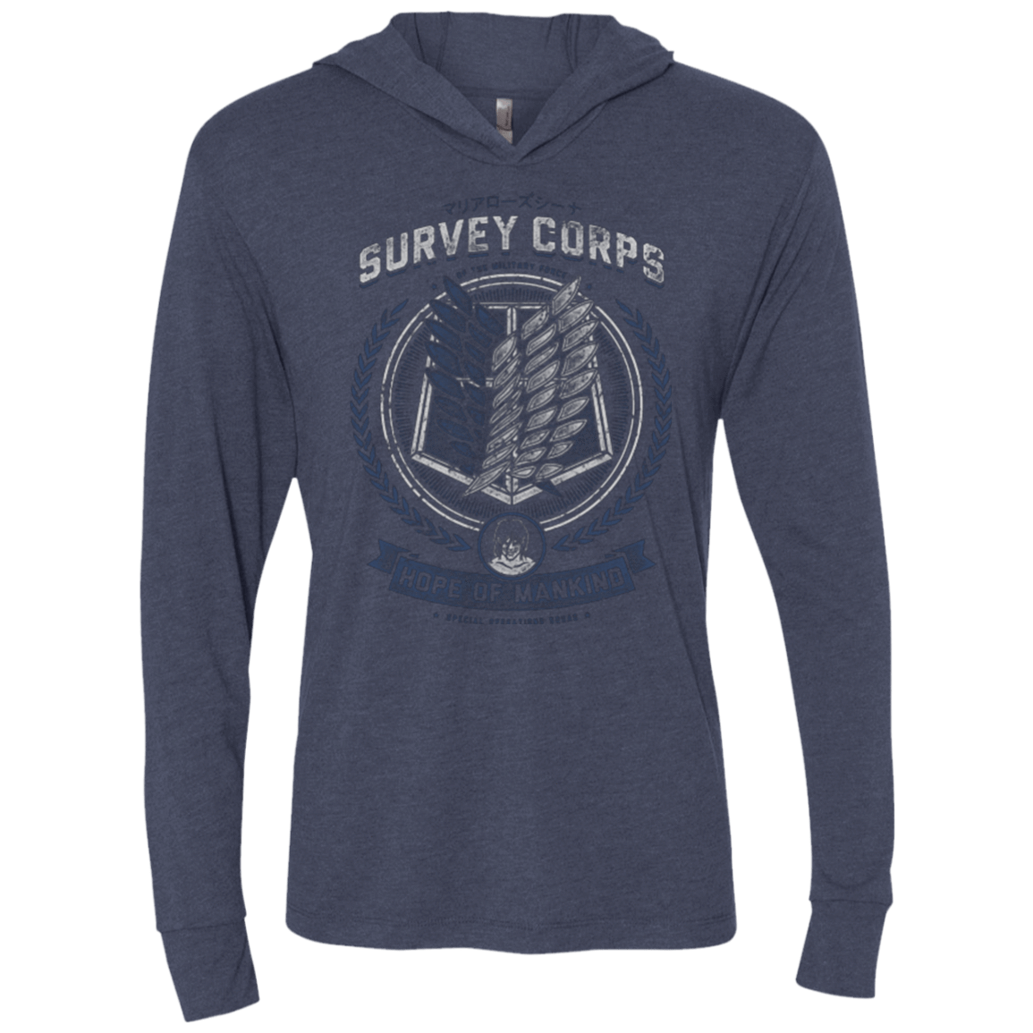 T-Shirts Vintage Navy / X-Small Hope of Mankind Triblend Long Sleeve Hoodie Tee