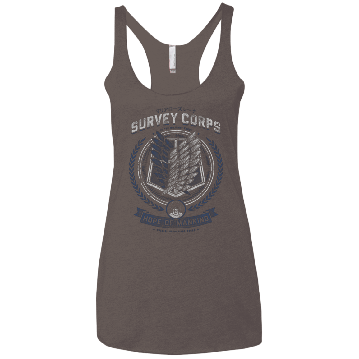 T-Shirts Macchiato / X-Small Hope of Mankind Women's Triblend Racerback Tank