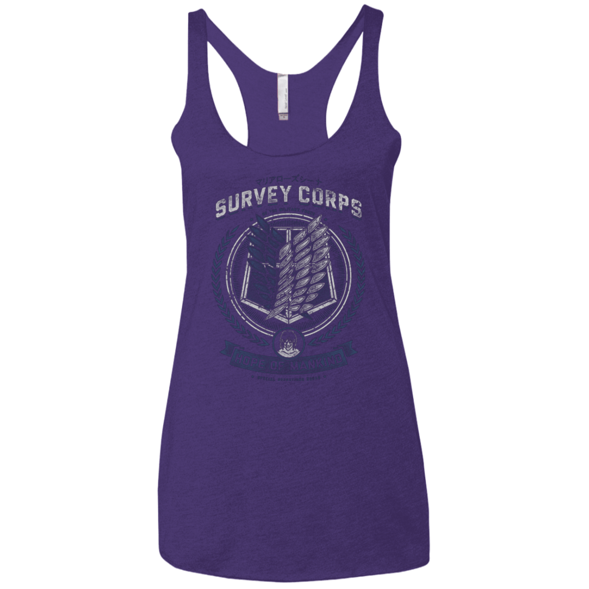 T-Shirts Purple / X-Small Hope of Mankind Women's Triblend Racerback Tank