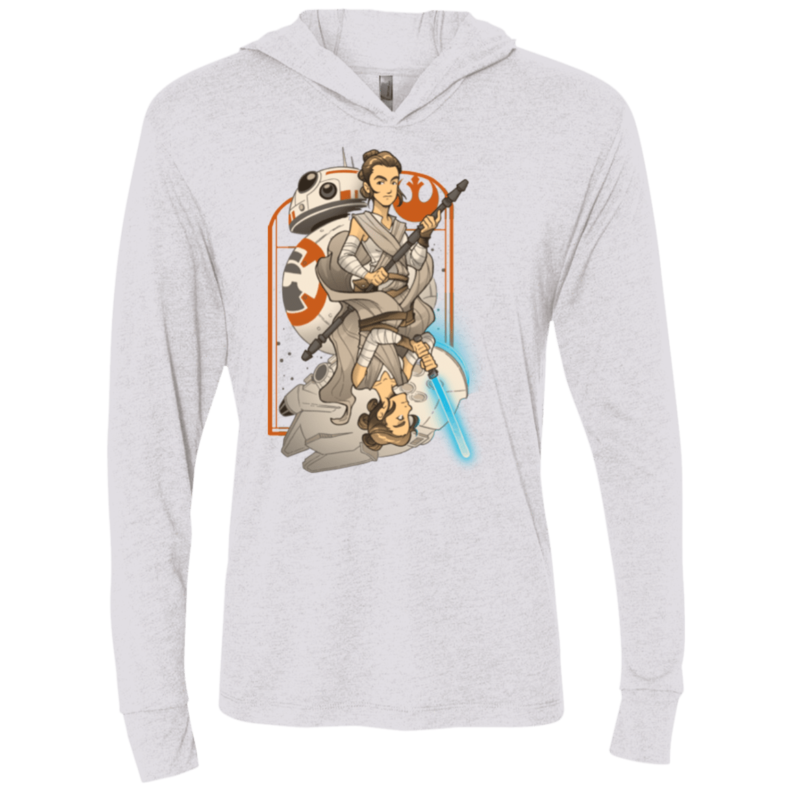 T-Shirts Heather White / X-Small Hope Triblend Long Sleeve Hoodie Tee