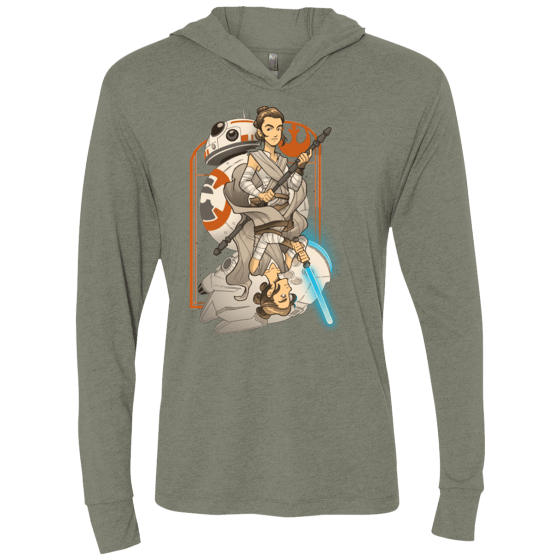 T-Shirts Hope Triblend Long Sleeve Hoodie Tee