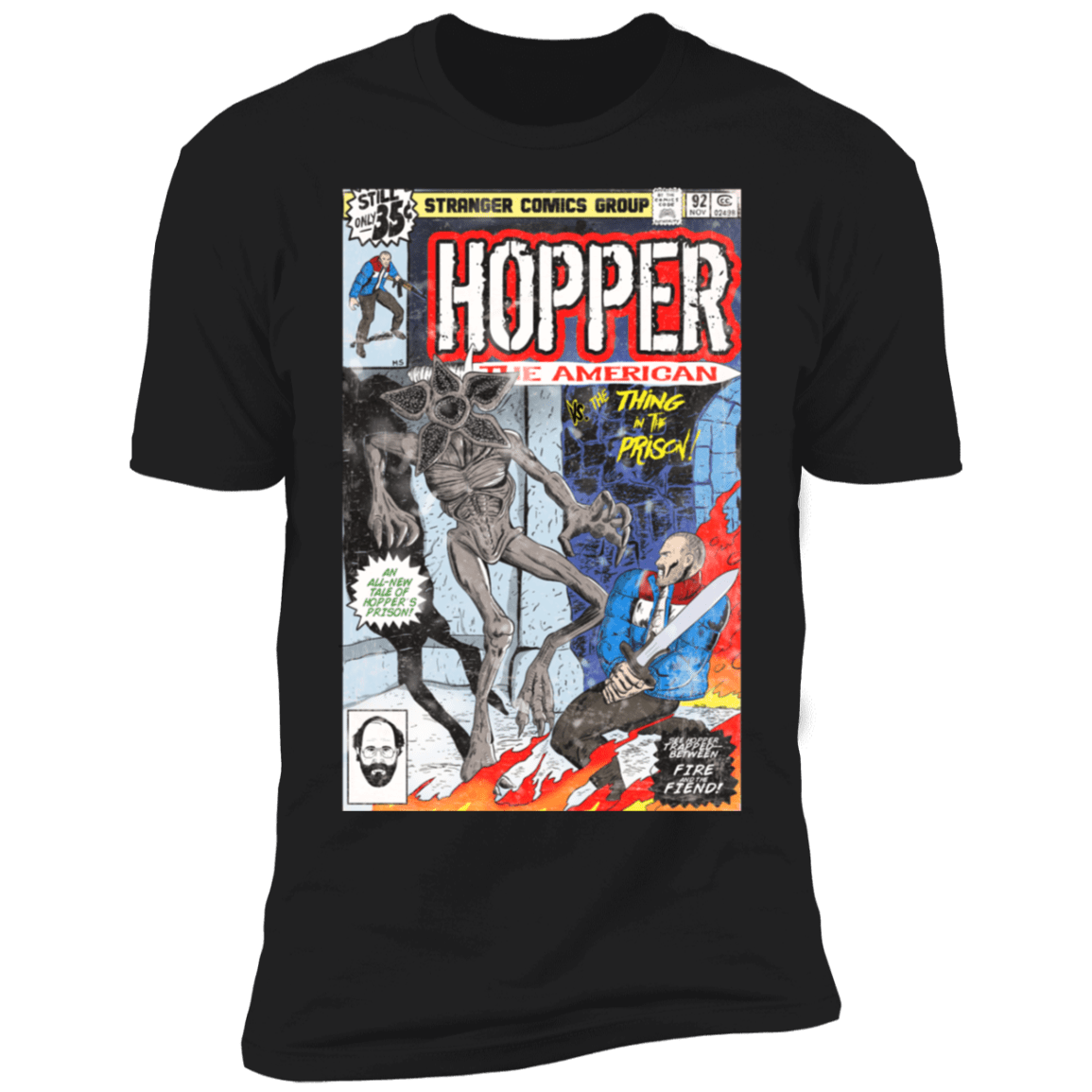 T-Shirts Black / S Hopper the American Men's Premium T-Shirt