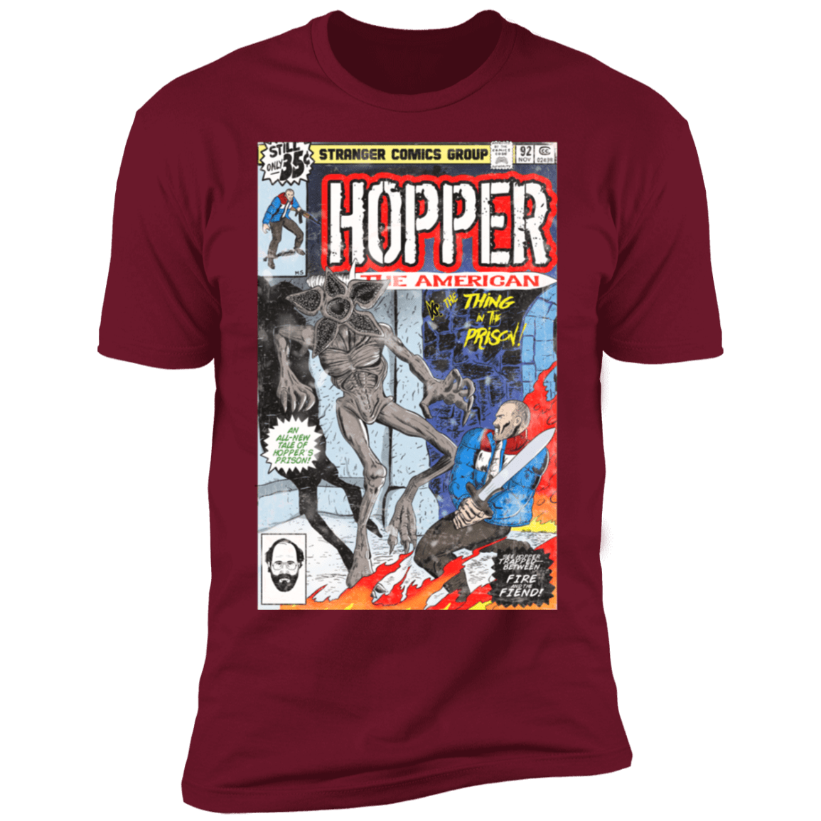 T-Shirts Cardinal / S Hopper the American Men's Premium T-Shirt