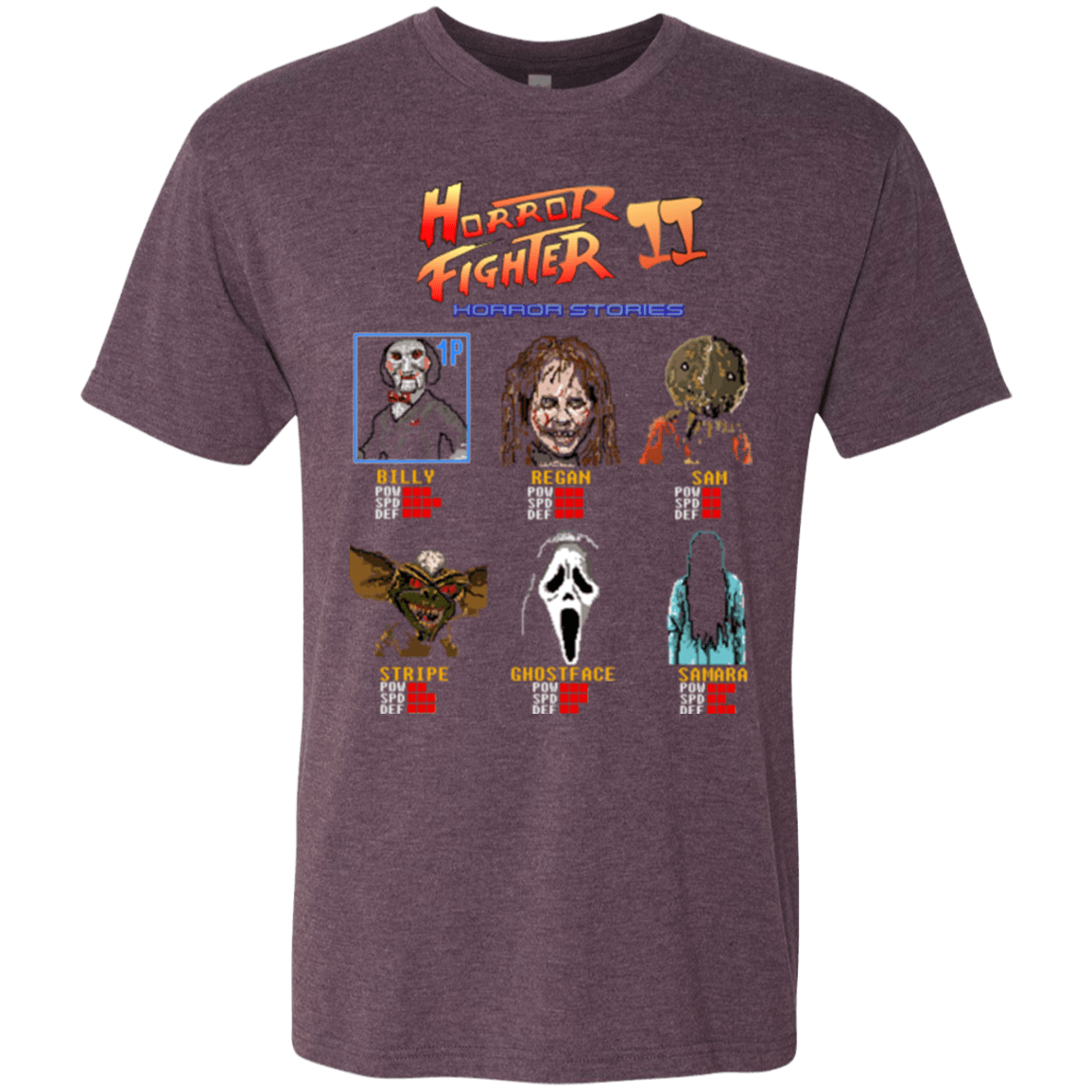 T-Shirts Vintage Purple / Small Horror Fighter 2 Men's Triblend T-Shirt